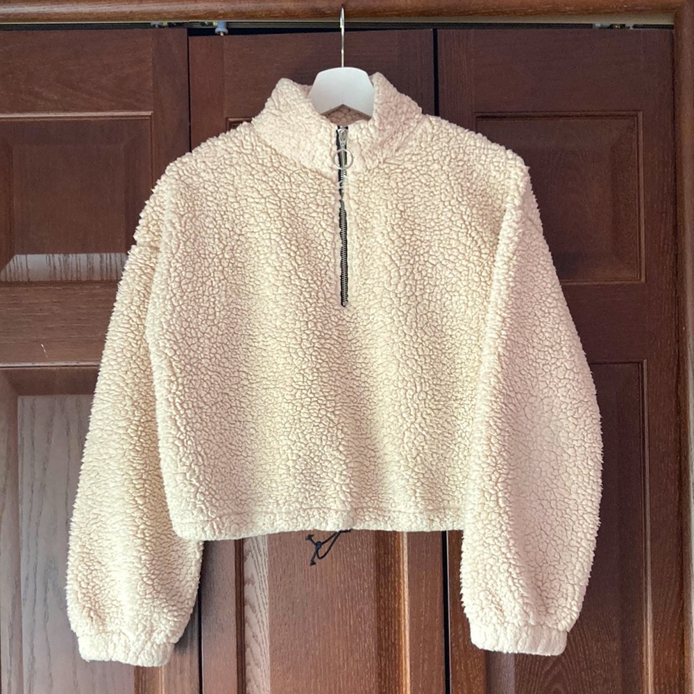 Cropped Sherpa Sweater size XS